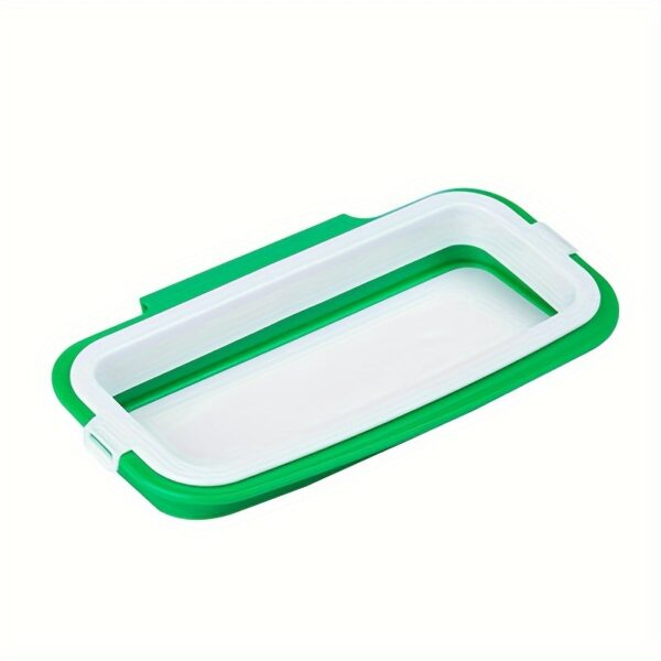 Under-Cabinet Kitchen Trash Bag Holder - Durable Plastic Adhesive Mount Door Back Organizer with Green Clips, Space-Saving Garbage Bag Dispenser for Countertop Clutter Reduction, Trash Can Kitchen - Image 6