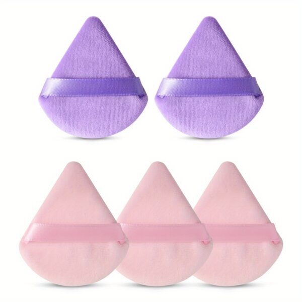Powder Puff 5 PCS Makeup Puff Face Soft Triangle Powder Puffs For Loose Powder Mineral Powder Body Powder Velour Cosmetic Foundation Sponges Blender Beauty Makeup Tools, 6 Colors, Beauty Blender - Image 15