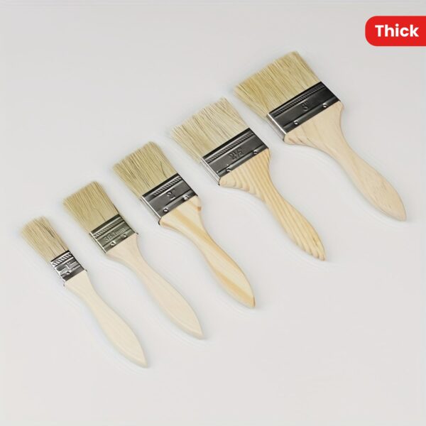 1/2pcs Thickened Wooden Handle Paint Brush, 1 Inch, 1.5 Inch, 2 Inch, 2.5 Inch, 3 Inch, 4 Inch, Wooden Handle Brush, Barbecue Brush, Various Bristles Brush, Paint Brush, Industrial Brush, Paint Brush, Soft Bristles Brush, BBQ Brush, Cleaning Brush - Image 22