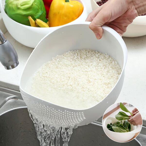 1pc/2pcs/3pcs Multi-Functional Kitchen Washing Basket Basin - Drain Water, Wash Rice, Perfect For Cleaning Vegetables And Fruits, And More With Convenient Features - Ideal For Various Uses And Users, Kitchen Accessories - Image 24