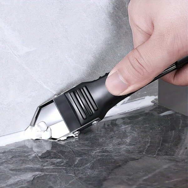 1pc Multi-Functional 5-in-1 Caulk Remover Tool Kit, Plastic Grout Scraper, Sealant Finishing & Glue Angle Scraper for Kitchen & Bathroom Renovations - Image 2