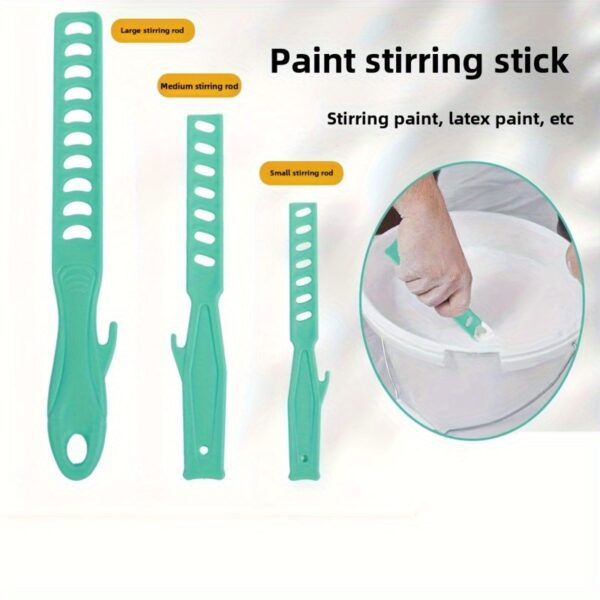 No-Power Mixing Tool Silicone Paint Stirring Stick with Green Handle | Latex & Acrylic Color Mixing Rod | DIY Home Decoration Paint Mixer | Ergonomic Non-Slip Grip | Easy-Clean Reusable Coating Tool for Even Finish