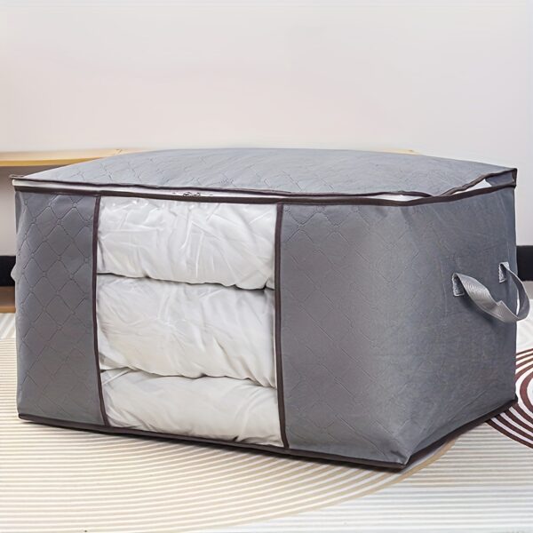 Large Clothing Storage Bag, Clothing Organizer With Clear Window, Storage Box Container For Blankets - Image 5