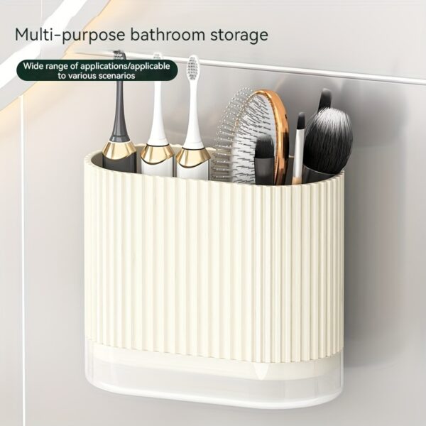 1pc Utensil Holder, Countertop Knife & Fork Storage Drain Box, Multifunctional Plastic Rectangular Drainage Fridge Box, For Spatula, Spoon, Knife, Chopsticks And Fork, Household Storage Supplies - Image 9