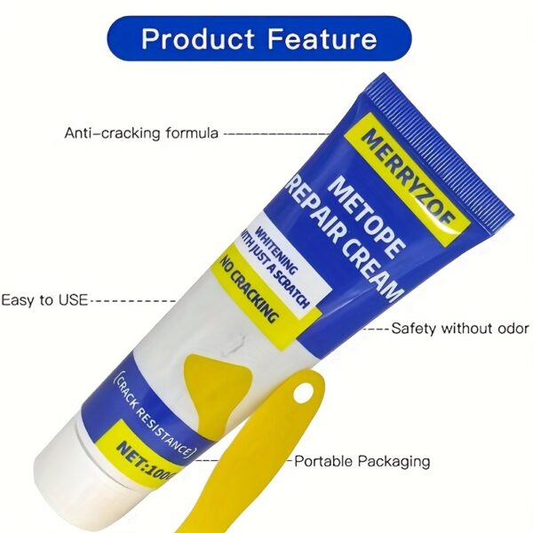 ProFix Wall Repair Kit - Fast-Drying, Easy-to-Use Paste for Home Walls, Gypsum Dents & Wood Scratches with White Putty Nail Hole Filler and Scraper for Smooth Finish - Image 2