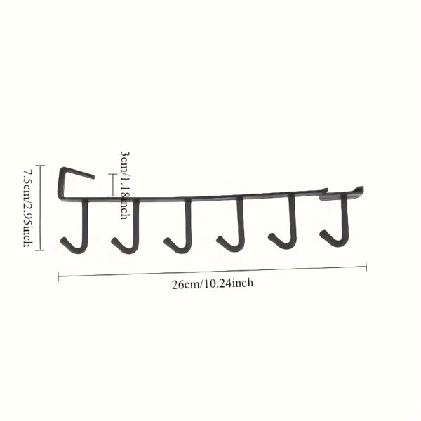 1pc Multifunctional 6-Hook Kitchen Storage Rack - A Suitable Solution for Organizing Cups, Mugs And Clothes in The Kitchen And Dining Room - Image 8