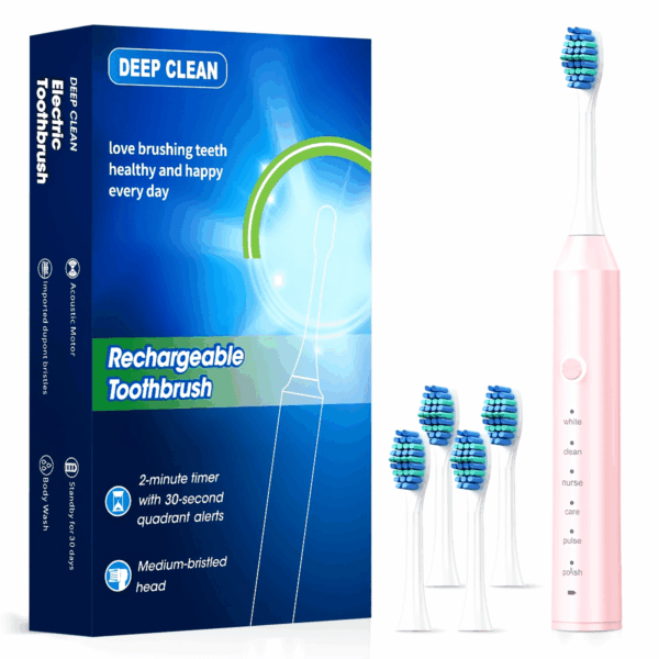 Automatic Rechargeable Electric Toothbrush for Adults, 6 Cleaning Modes, Lithium Polymer Battery, USB Charging, ≤36V, with Soft Bristles for Deep Clean Dental Flosser - Image 12