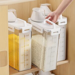 Airtight Rice Dispenser - Large Capacity, Moisture-Proof & Insect-Resistant Cereal Storage Container with Flip-Top Lid for Kitchen Organization