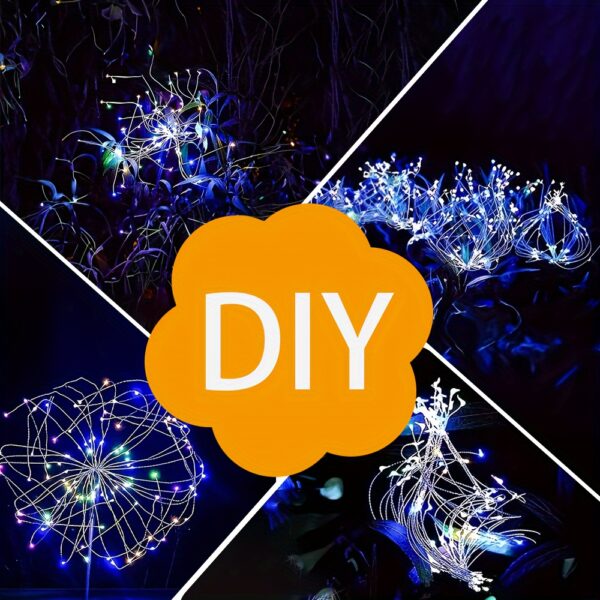 8 Lighting Modes Outdoor Solar LED Smart Lights, Solar Festival Viewing Decorative Lights for Garden Pathway and Patio Villa Illumination - Image 9