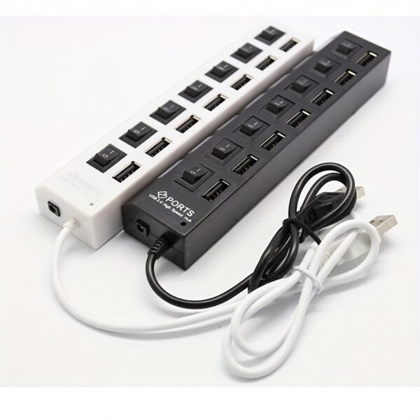 1 Pc 4-port/7-port USB Connector Computer Mouse Keyboard Memory Card Independent Switch Universal Hub - Image 11