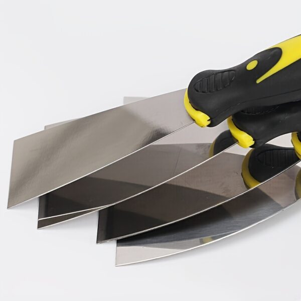 4pcs oil ash knife set, cleaning shovel 2-inch, 3-inch, 4-inch, 5-inch plaster knife set, adhesive knife tool for repairing dry walls, removing wallpaper, applying oil ash, plaster, cement, repairing cracks, filling holes, scraping paint, deleting wallpap - Image 11