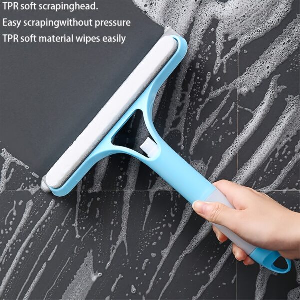 Efficient 3-in-1 Multi-Functional Glass Cleaning Tool - Polypropylene (PP) Plastic Sprinkler for Bathroom, Kitchen, Living Room, Bedroom, Toilet - Mirror and Window Scraper - Image 6