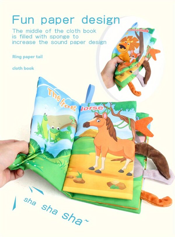 Baby Books -Baby Toys Gifts Touch Feel First Cloth Crinkle Soft Books Infant Tummy Time ToysLearning Sensory Baby Toys Stroller Toys Christmas Halloween Thanksgiving Gifts - Image 15