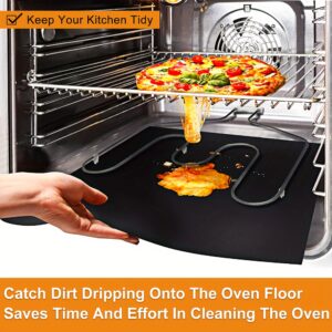 2pcs Heavy-Duty Non-Stick Oven Liners - Thick Fiberglass Baking Mats for Electric, Gas, Toaster Ovens & Grills | Easy Cleanup, Dirt-Catching Design | Ideal for Pizzas & More, Oven Liners for Oven