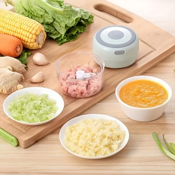 100ml/250ml USB Rechargeable Mini Kitchen Garlic Press Electric Garlic Chopper & Meat Grinder, Masher - Image 8