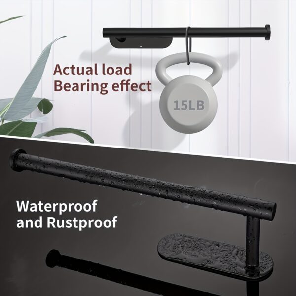 Self Adhesive Paper Towel Holder Under Cabinet For Kitchen, Paper Towel Roll Holder Wall Mount - Image 16