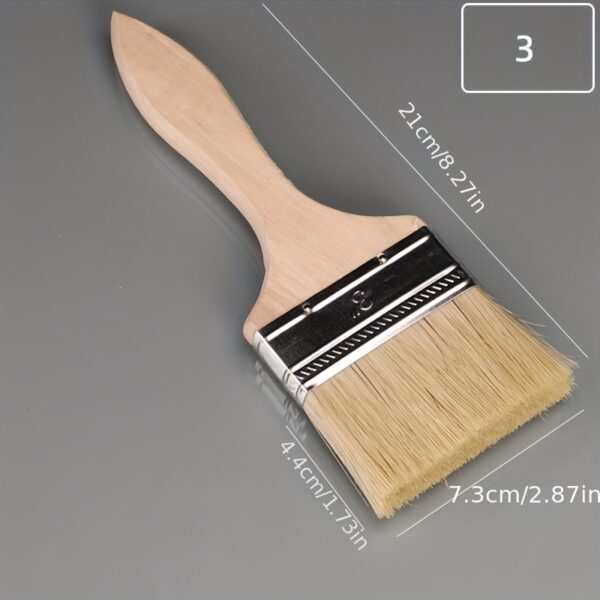 1/2pcs Thickened Wooden Handle Paint Brush, 1 Inch, 1.5 Inch, 2 Inch, 2.5 Inch, 3 Inch, 4 Inch, Wooden Handle Brush, Barbecue Brush, Various Bristles Brush, Paint Brush, Industrial Brush, Paint Brush, Soft Bristles Brush, BBQ Brush, Cleaning Brush - Image 10