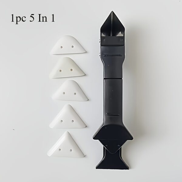 1pc Multi-Functional 5-in-1 Caulk Remover Tool Kit, Plastic Grout Scraper, Sealant Finishing & Glue Angle Scraper for Kitchen & Bathroom Renovations - Image 4