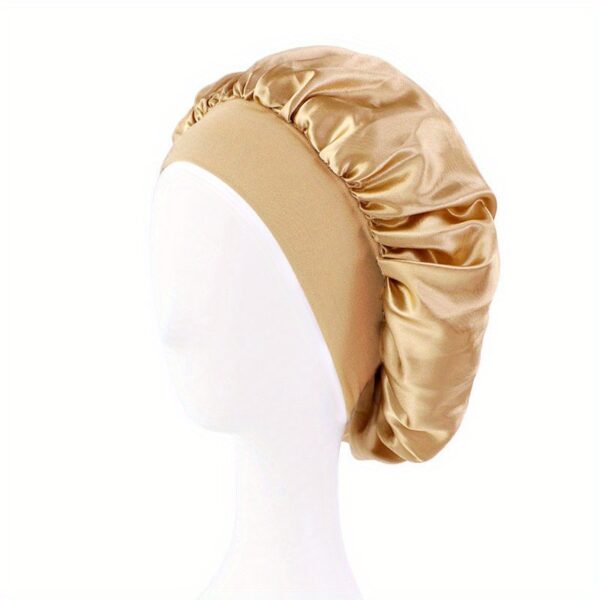 Elastic Band Cap For Brimmed Night Hat Bath Cap Extra Large Satin Silky Bonnet - Image 16
