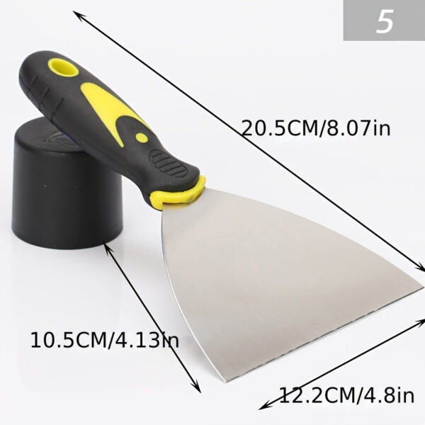 4pcs oil ash knife set, cleaning shovel 2-inch, 3-inch, 4-inch, 5-inch plaster knife set, adhesive knife tool for repairing dry walls, removing wallpaper, applying oil ash, plaster, cement, repairing cracks, filling holes, scraping paint, deleting wallpap - Image 13