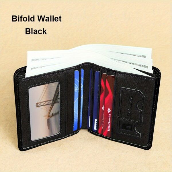 1pc CIEPHIA Vintage Genuine Leather RFID Blocking Wallet for Men - Slim, Multi-Functional ID & Credit Card Holder, Deep Brown with Embossed Logo, Ideal Gift for Valentine's Day - Image 19