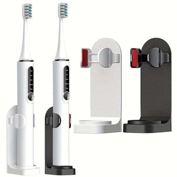 Wall-Mounted Electric Toothbrush Holder - Traceless, Adapts to 98% of Brushes, Ideal for Bathroom Organization - Image 2