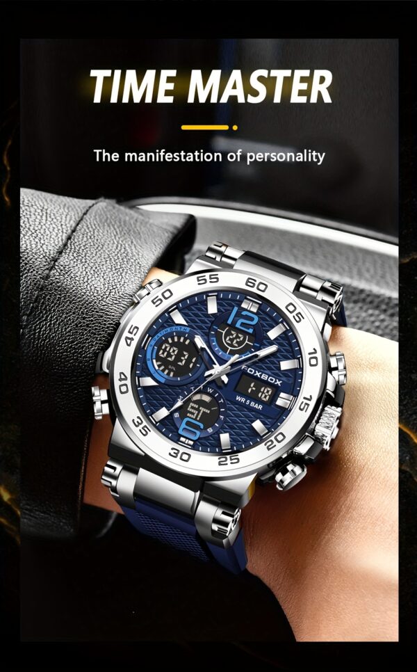 Men'S Dual Display Digital Military Quartz Watch Featuring an Alarm Clock, Chronograph, And Multifunctional Luminous Capabilities, Ideal for Students And Outdoor Activities Like Hiking Or Schooling. - Image 14