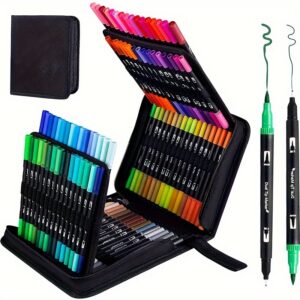 Double-headed Marker Pens, Painting Watercolor Pens, Art Special Hook Line Pen Set, Graffiti Stroke Hook Line Pens Christmas Halloween Gifts Easter Gift -winter, new year