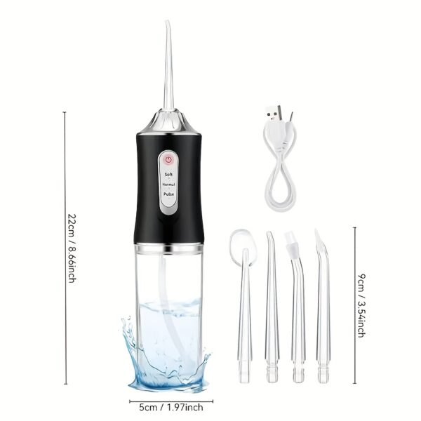 Cordless Electric Water Flosser Set with 4 Jet Tips - 360° Rotatable Nozzle, USB Charging, Lithium Battery, Ideal for Daily Teeth Care & Gum Cleaning for Men and Women, Perfect Holiday Gift, Dental Flosse - Image 2