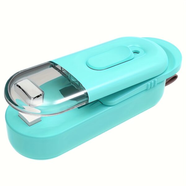 Portable 2-in-1 Heat Vacuum Sealer & Cutter Machine - Semi-Automatic Food Saver for Snacks, Cookies, Chips | Battery-Powered (2 AA Not Included) | Black Kitchen Storage Accessory - Image 8