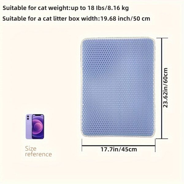 Honeycomb Double Layer Cat Litter Trapping Mat, Non-slip Washable Cat Cleaning Mat For Pet Toilet Kennel Litter Box - Image 18