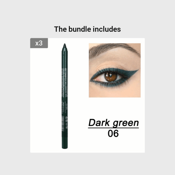 14-Color Colourful Eyeliner Pen, High Pigmented Pearly Glitter Shimmer Metallic Finish, Smokey Punk Gothic Style Eyeliner, Long Lasting Waterproof Eyeliner Stick For Music Festival - Image 21