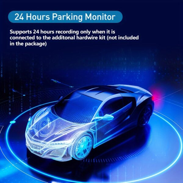 ZKCAMSPY Dual Lens Car Dash Cam 8.03cm Front & Inside 1080P HD Night Vision with G-Sensor, Motion Detection, Loop Recording, Wide Angle, Adhesive Mount, PC Compatible (No SD Card) - Image 5