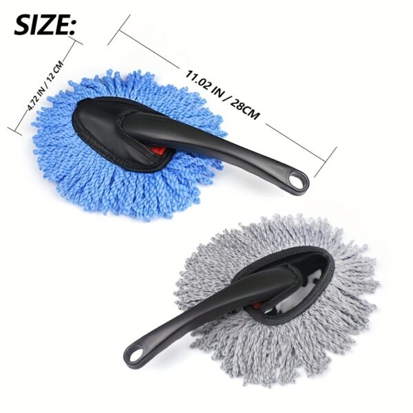 Car Dust Removal Small Duster Wipe Car Soft Brush Cleaning Brush Mini Bristle Brush Dust Removal Brush Nanofiber Car Interior - Image 10