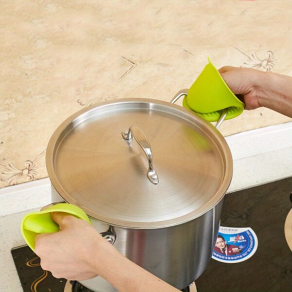 2pcs Black Silicone Oven Mitts - Heat Resistant, Textured Grip Pot Holders with Hanging Loop for Kitchen - Ideal for Cooking & Baking, Oven Mitts And Pot Holders - Image 18