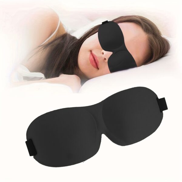3D Stereoscopic Sleep Eye Mask, Sleep Magic Memory Sponge Black Shading Breathable Eye Protection Travel Essentials - Image 6