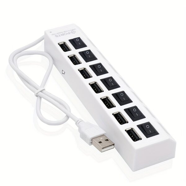 1 Pc 4-port/7-port USB Connector Computer Mouse Keyboard Memory Card Independent Switch Universal Hub - Image 12