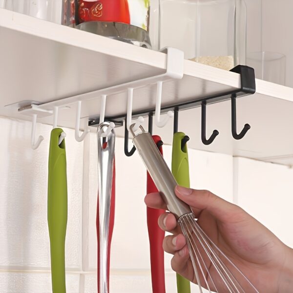 1pc Multifunctional 6-Hook Kitchen Storage Rack - A Suitable Solution for Organizing Cups, Mugs And Clothes in The Kitchen And Dining Room - Image 14