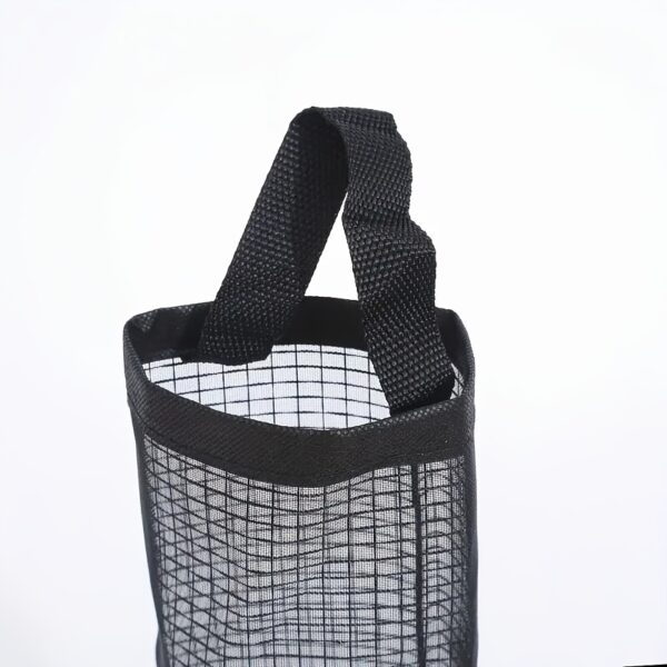 1pc Durable Wall-Mounted Plastic Bag Dispenser, Foldable Breathable Mesh Garbage Bag Holder, Washable Hanging Storage Organizer for Various Room Types - Image 10