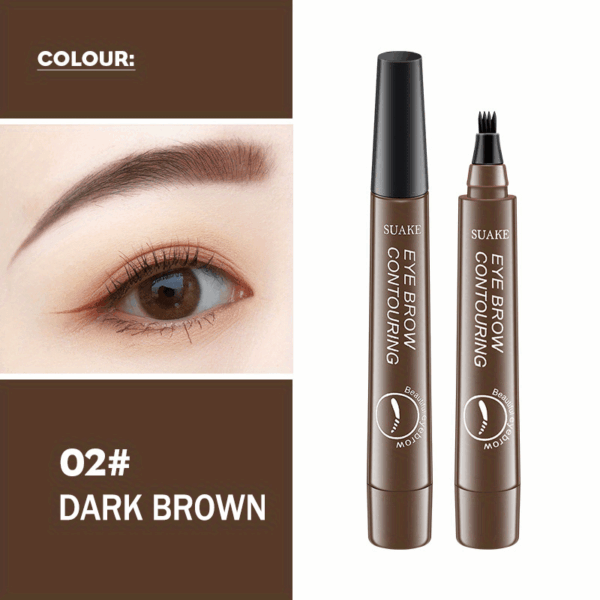 Eyebrow Tattoo Pen, Waterproof Long Lasting Microblading Eyebrow Pencil With A Micro-Fork Tip Applicator, Creates Natural Eyebrow Makeup, Draw Clear Eyebrows, Gifts For Women - Image 6