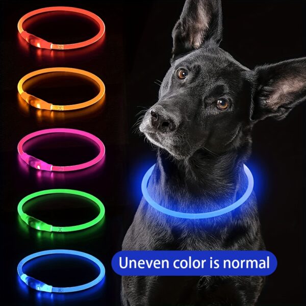 [USB Rechargeable LED Dog Collar] Pet Dog LED Light Collar Whole Luminous At Night Anti-loss USB Rechargeable Dog Collar - Image 9