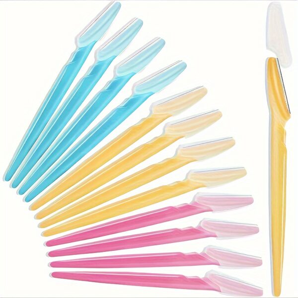 3-24pcs Eyebrow Razor Shaper Set, Facial Hair Remover Trimmer Grooming Kit for Women And Men, Stainless Steel, Non-Electric, No Battery Needed, with Various Colors for Versatility - Image 22