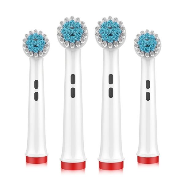 4pcs/set Soft And Gentle Electric Toothbrush Head For Sensitive Teeth - Compatible With Oral-B
