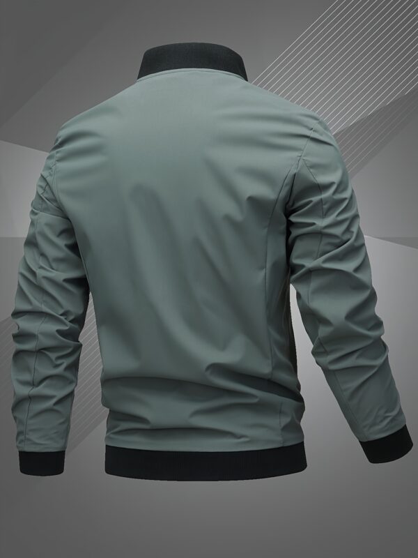 Men'S Letter Embroidered Casual Bomber Jacket - Image 35