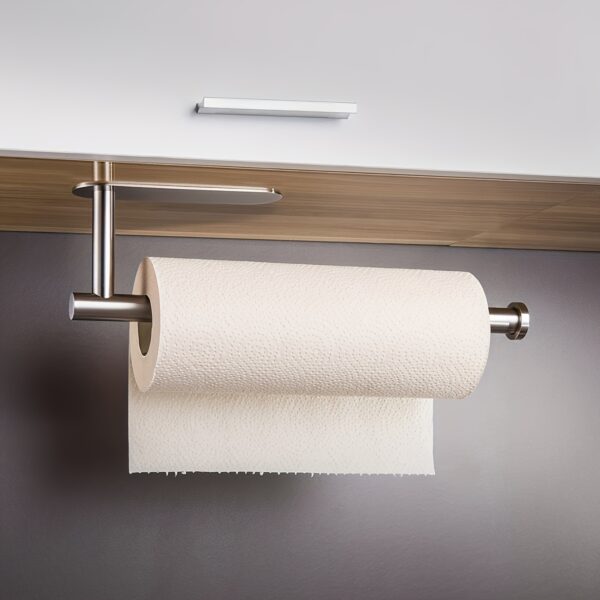 Self Adhesive Paper Towel Holder Under Cabinet For Kitchen, Paper Towel Roll Holder Wall Mount - Image 20