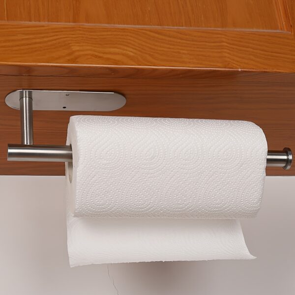 Self Adhesive Paper Towel Holder Under Cabinet For Kitchen, Paper Towel Roll Holder Wall Mount - Image 13
