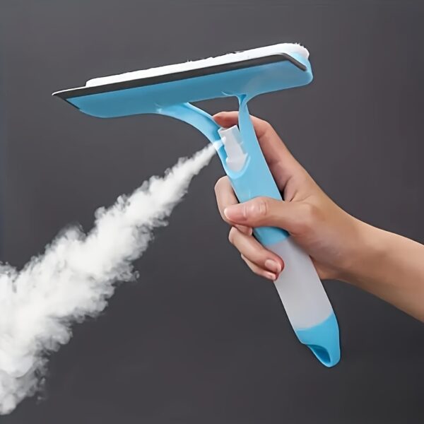1pc set of household multi-functional glass cleaning artifact, double-sided brushing and scraping mirror, three-in-one glass scraper with watering can - Image 2