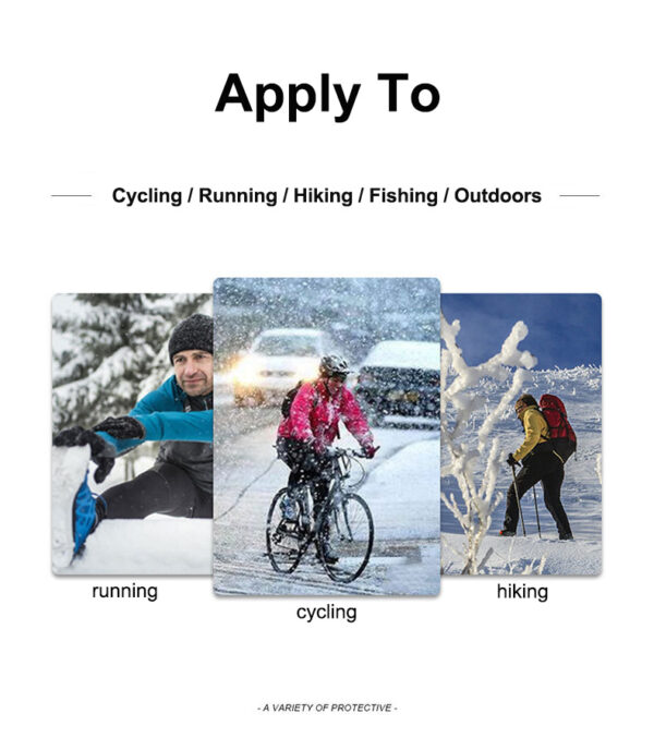 1pair Winter Windproof Waterproof Touch Screen Warm Gloves, For Outdoor Cycling, Fishing, Running, Skiing Christmas Gift - Image 10