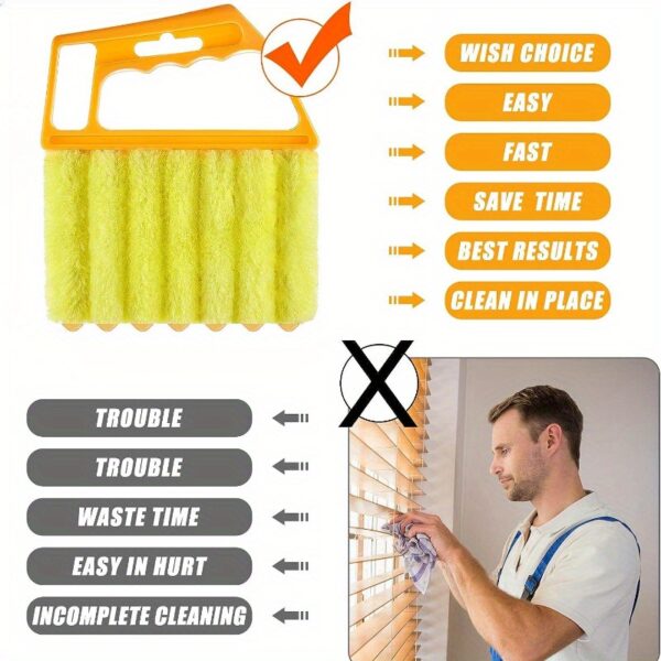 1pc, Washable Window Cleaning Brushes With Microfibers For Effortless Dust Collection And Blinds Cleaning - Image 18