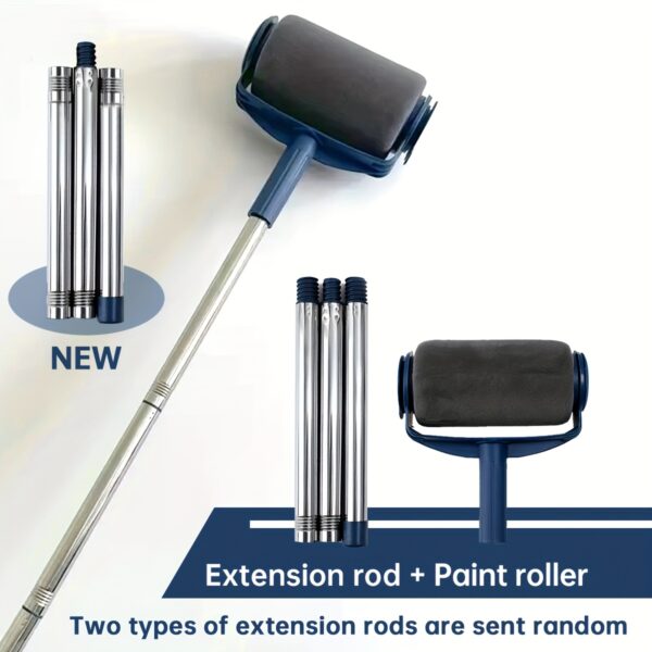 2pcs Home Paint Roller Set with Extension Rod - Large Self-Suction Brush for Latex & Wall Paints, Achieve Smooth, Even Coat, Oil Paint Roller, Easy to Achieve - Image 3